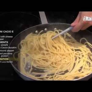 PastaMania #5. "Bucatini Cacio e Pepe" (Bucatini with Cheese and Pepper)
