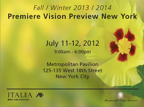 Italian Textiles to Lead the 25th Preview Premiere of Vision New York Edition